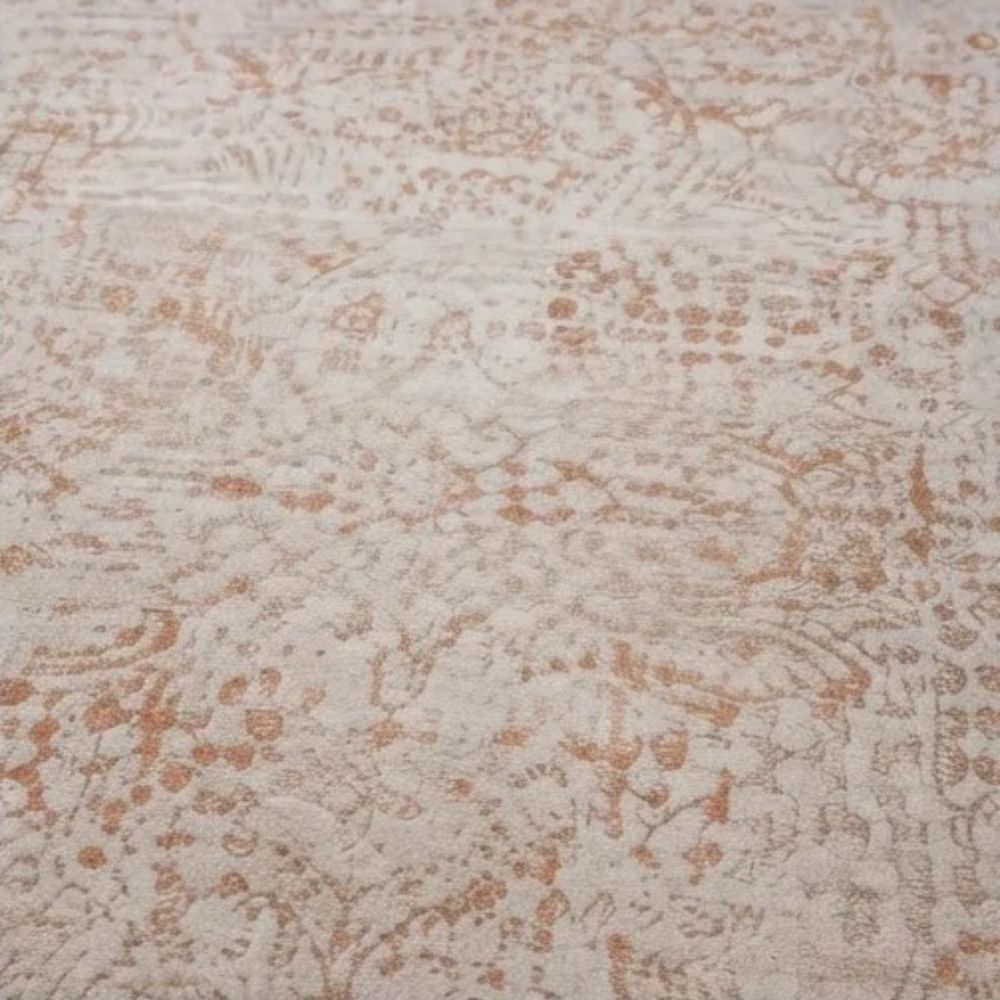 SMTE - Beige Orange Traditional Rug - 120 x 170 cm Area Carpet