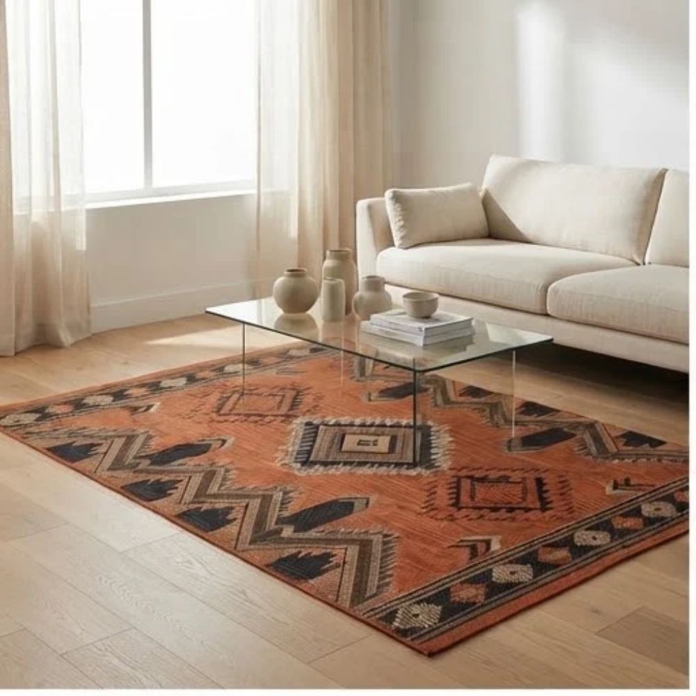 SMTE - Mzansi Paradises Orange / Orange Rug - 160 x 225 cm Area Carpet ZULF12