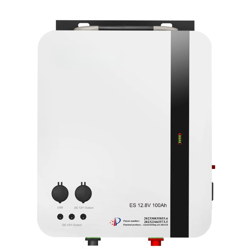 SMTE 1.28kWh 12.8V 100Ah Lithium Battery with Built-In 300W AC Inverter