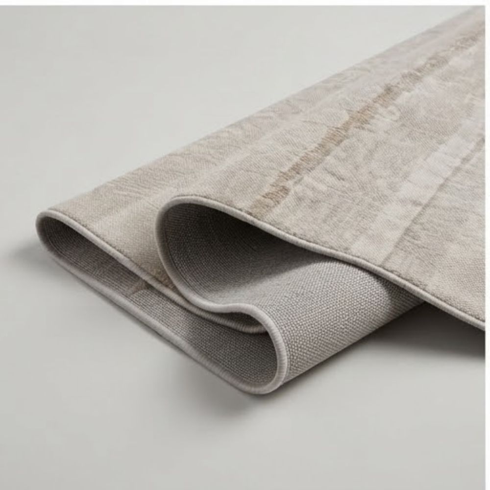 SMTE - Cream Beige Grey Rug - 160 x 230 cm Modern Area Carpet
