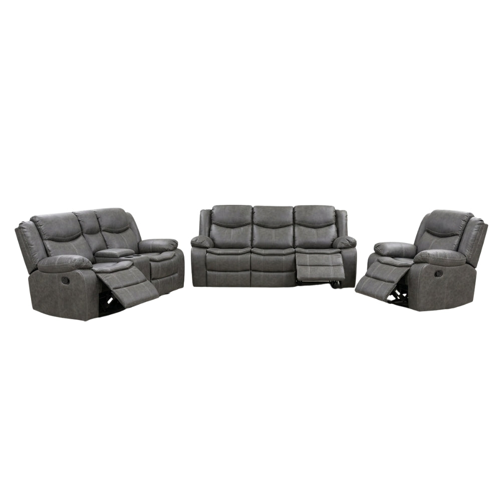 Smte 3 Piece Manual Reclining Living Room Sofa Set Home Cinema Suite CX002