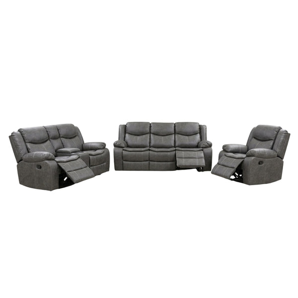 Smte 3 Piece Manual Reclining Living Room Sofa Set Home Cinema Suite CX002