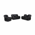 Smte 3-Piece Reclining Living Room Sofa Set – Recliner Armchair, Console Loveseat & Reclining Couch CX002
