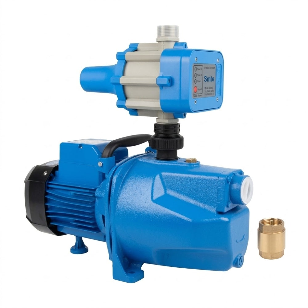 Smte 0.75kW Automatic Self-Priming Jet Water Pump with SK-10 Flow Controller (1.0HP, 230V, 42m Head, 25mm)