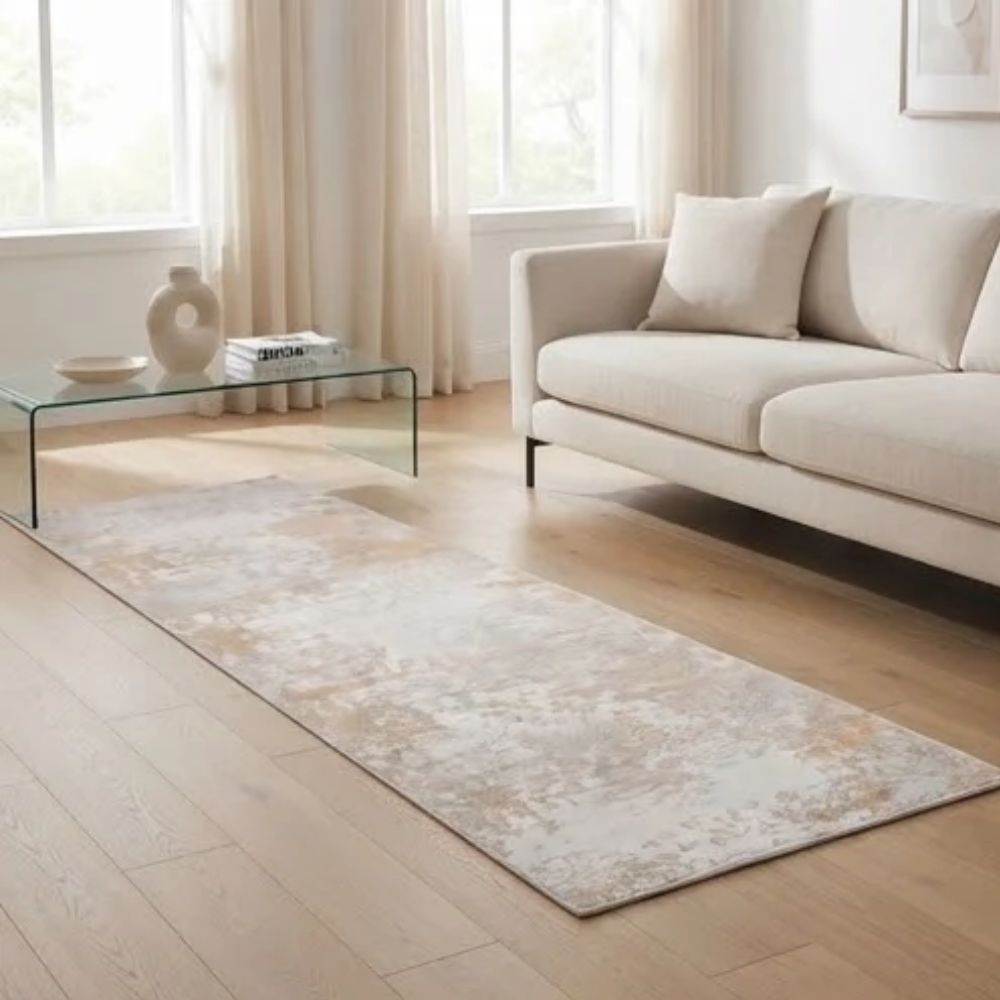 SMTE - Alexandria Runner Beige / Orange Rug - 80 x 300 cm Area Carpet ZULF15