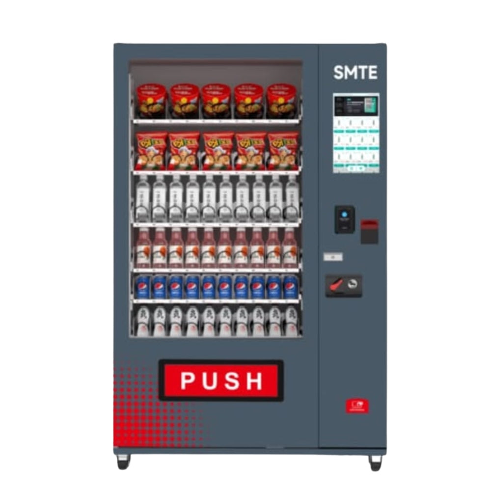 SMTE- Commercial Smart Vending Machine with 15.6″ Touchscreen – Cooling, Cash & Card Payment | Pre-Order