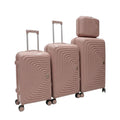 SMTE Satro Gear 4-Piece Polypropylene Unbreakable Suitcase Rose Gold 8 Wheels
