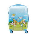 SMTE Sastro Gear Kids Animal Park Suitcase Blue 4 Wheels