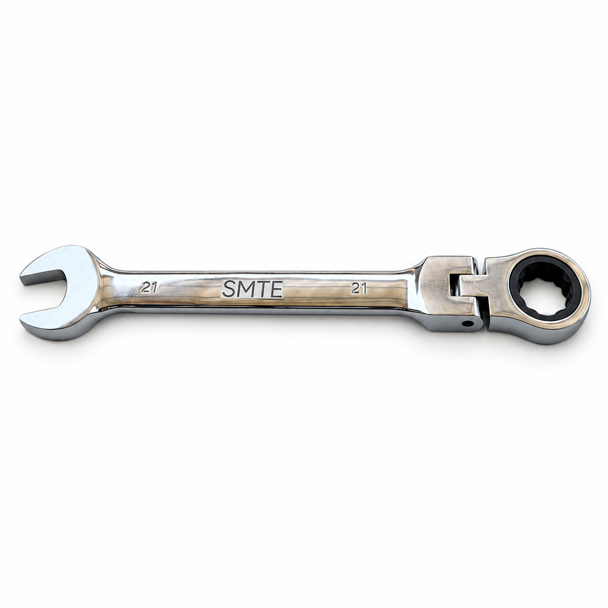 SMTE 21mm flexible-head combination wrench in silver finish
