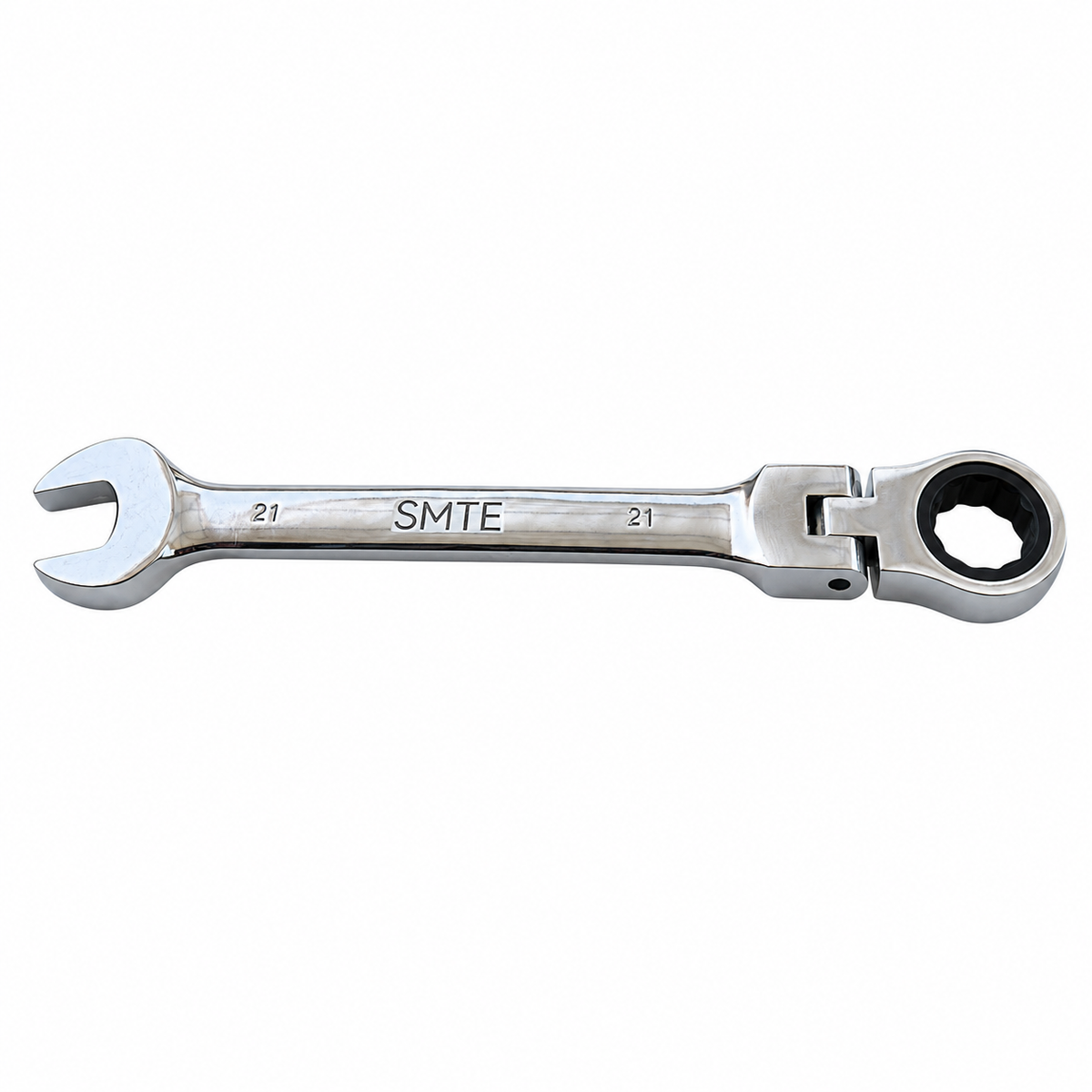 SMTE 21mm flexible-head combination wrench in silver finish