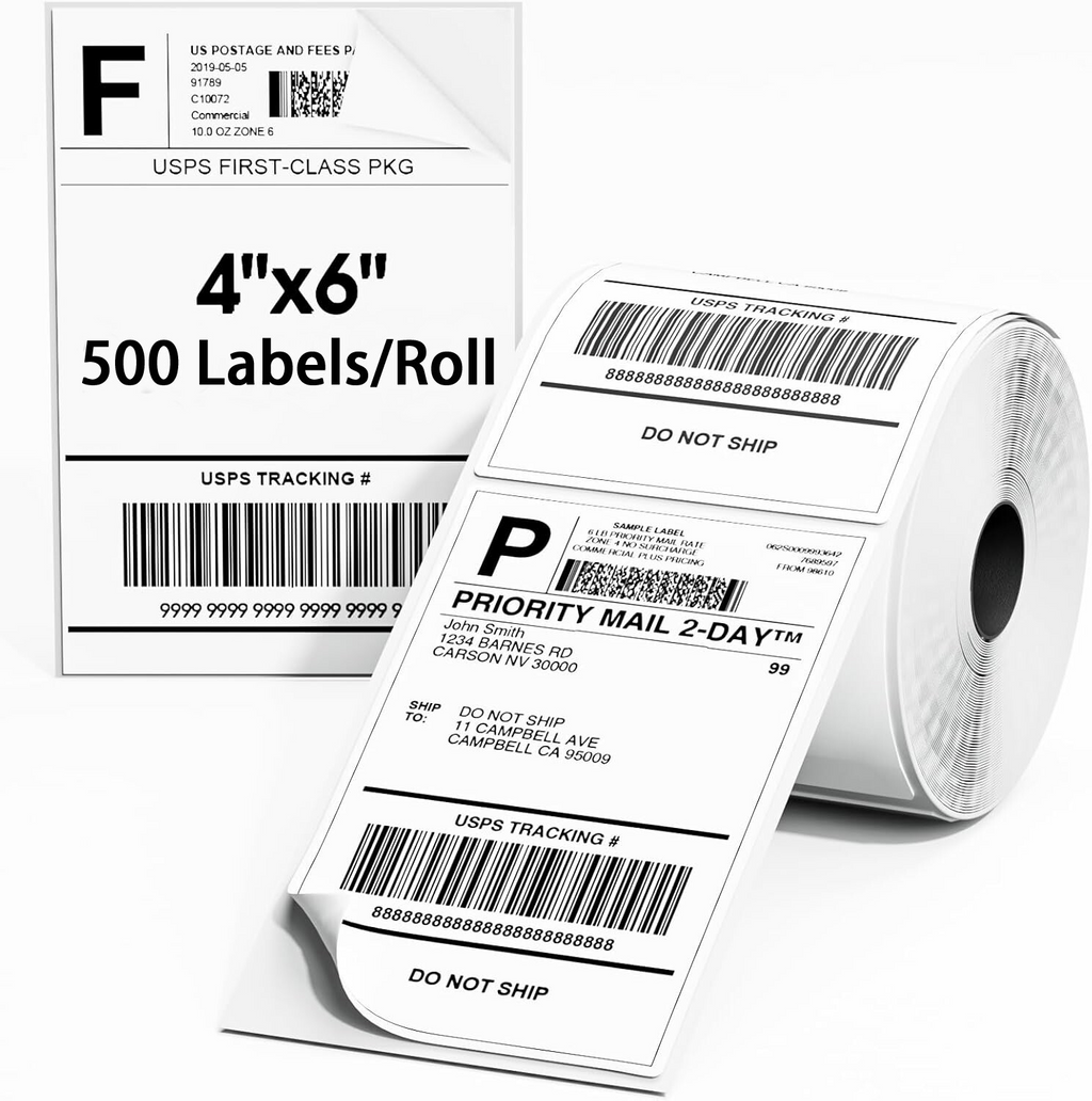 SMTE 4x6 Direct Thermal Shipping Labels - 500 Labels
