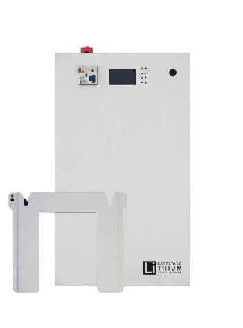 SMTE LBSA 5.3kWh 51.2V 104Ah LiFePO4 Lithium Battery – Wall-Mount Solar Energy Storage (White Finish, Built-in DC Breaker & Smart LCD)