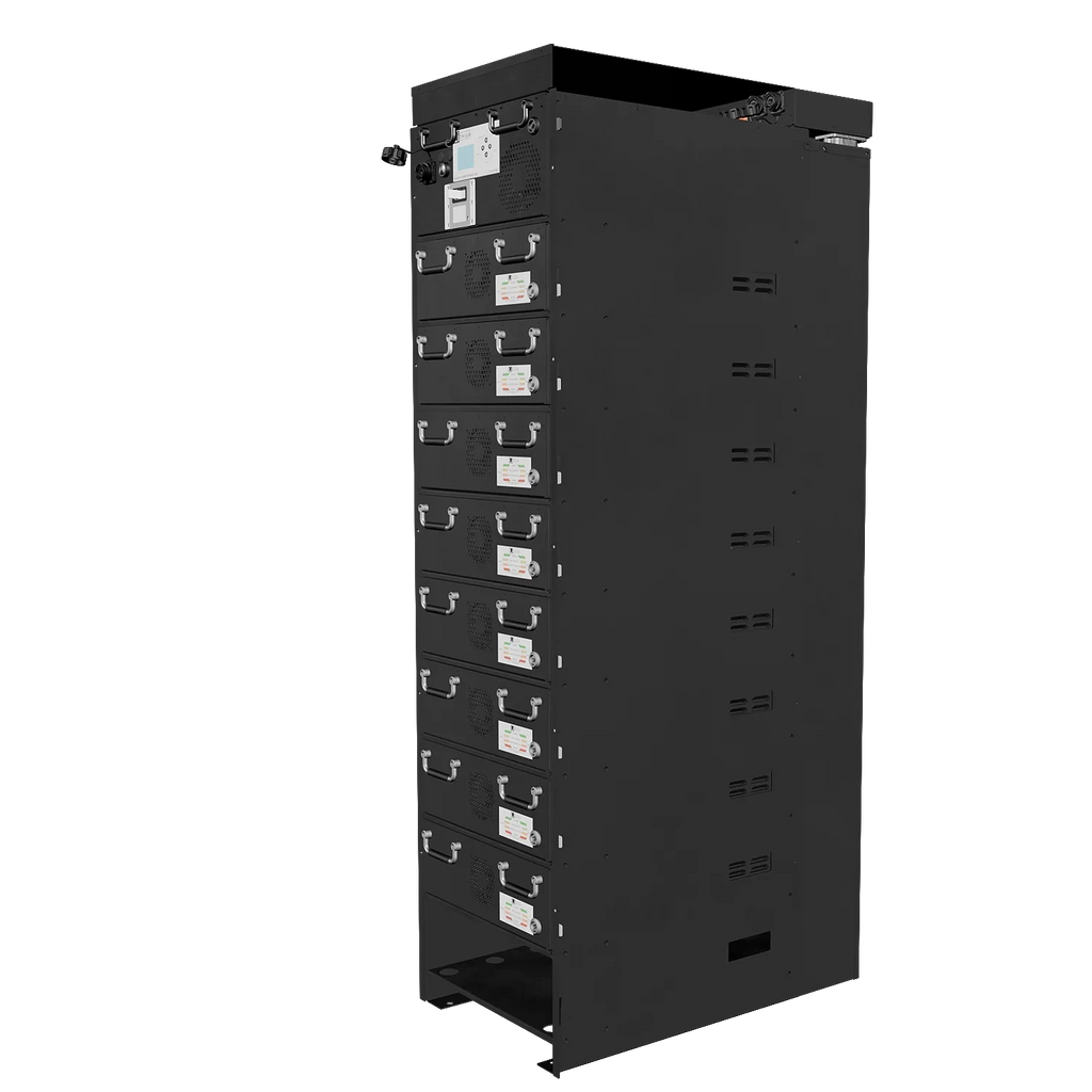 SMTE Megatron 63.9kWh High Voltage LiFePO4 Lithium Battery Set – Commercial Energy Storage (Includes HV Master Controller & Heavy-Duty Rack Stand)