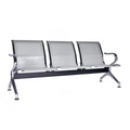 SMTE 3-Seat Heavy-Duty Steel Airport Waiting Room Bench & Reception Chair S-503