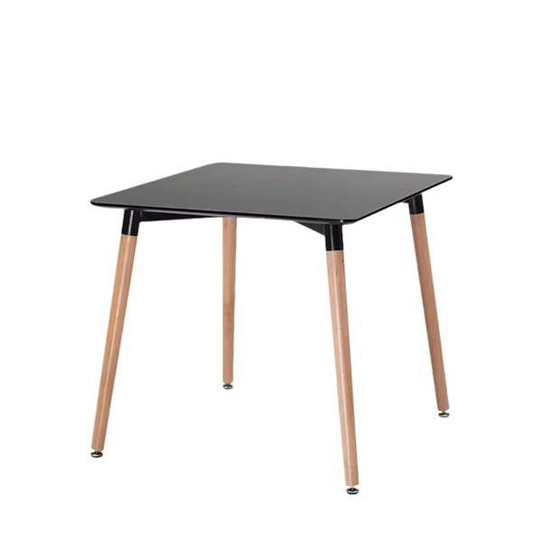 SMTE 83T Modern Square Dining Table with Solid Beech Wood Legs (80 × 80 × 75 cm)