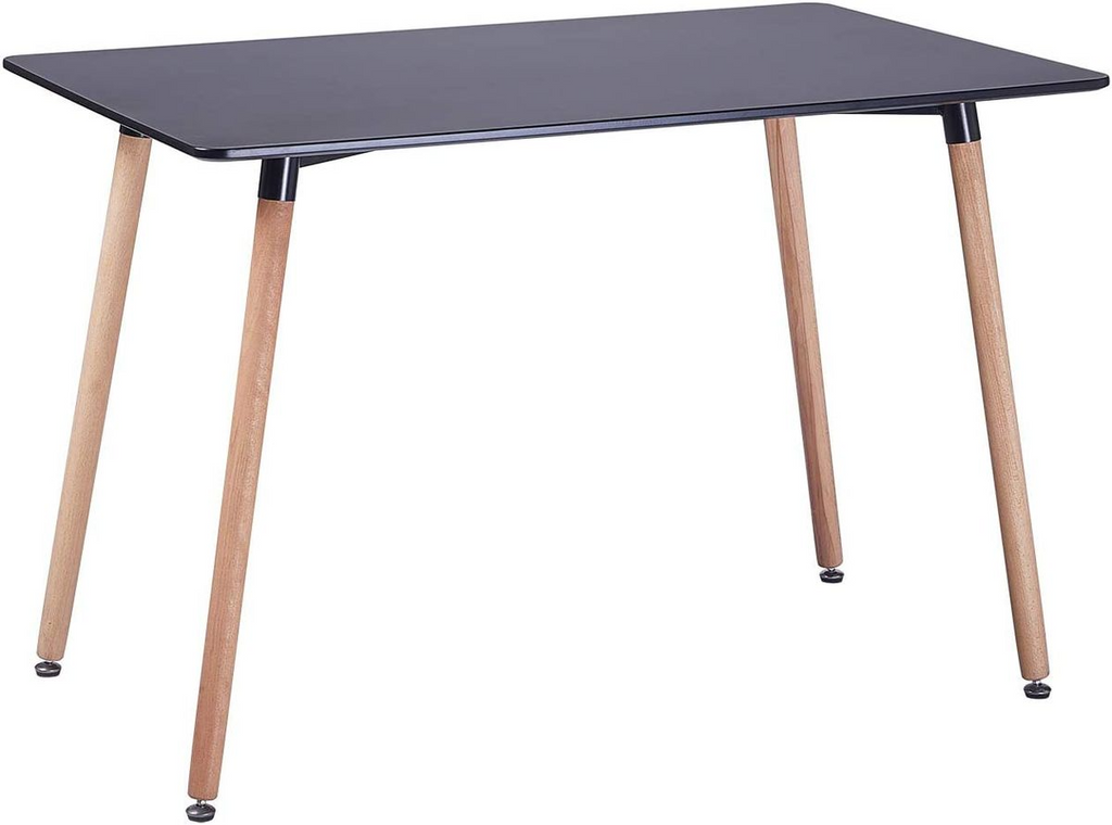 SMTE S-124T Modern Rectangular Dining Table with Solid Beech Wood Legs (120 × 80 × 75 cm)