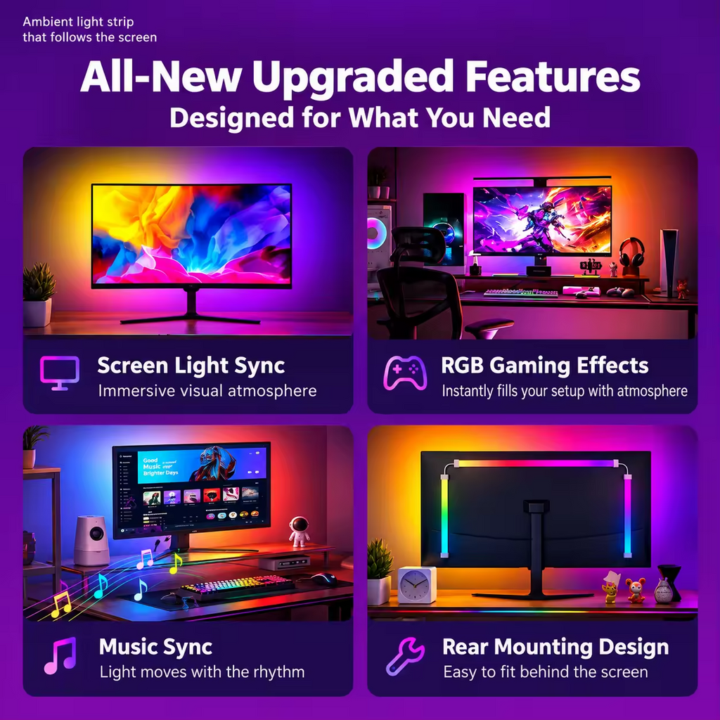 SMTE AI Sync TV LED Backlight Box for 75-85" TVs