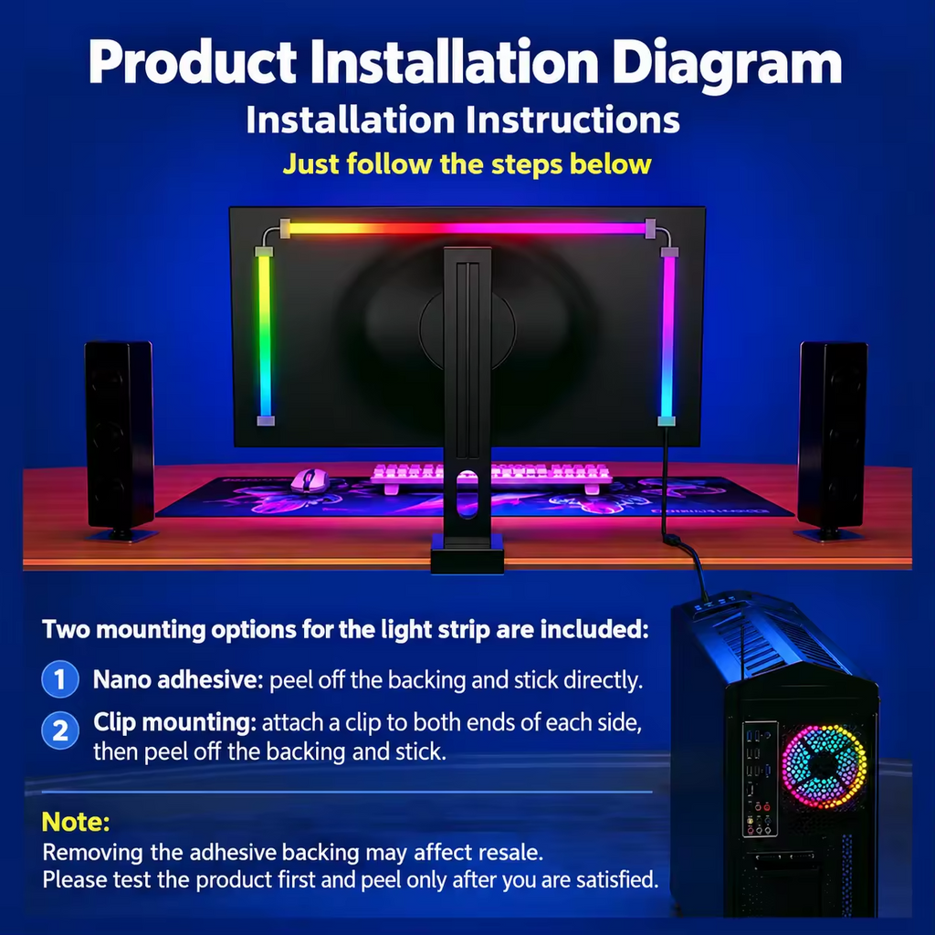 SMTE AI Sync TV LED Backlight Box for 75-85" TVs
