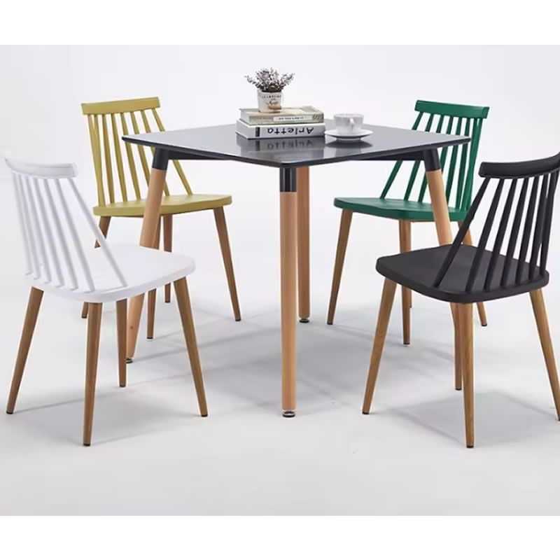 SMTE 83T Modern Square Dining Table with Solid Beech Wood Legs (80 × 80 × 75 cm)