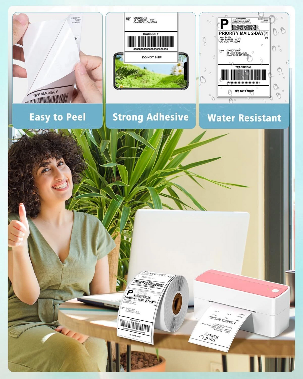 SMTE 4x6 Direct Thermal Shipping Labels - 500 Labels
