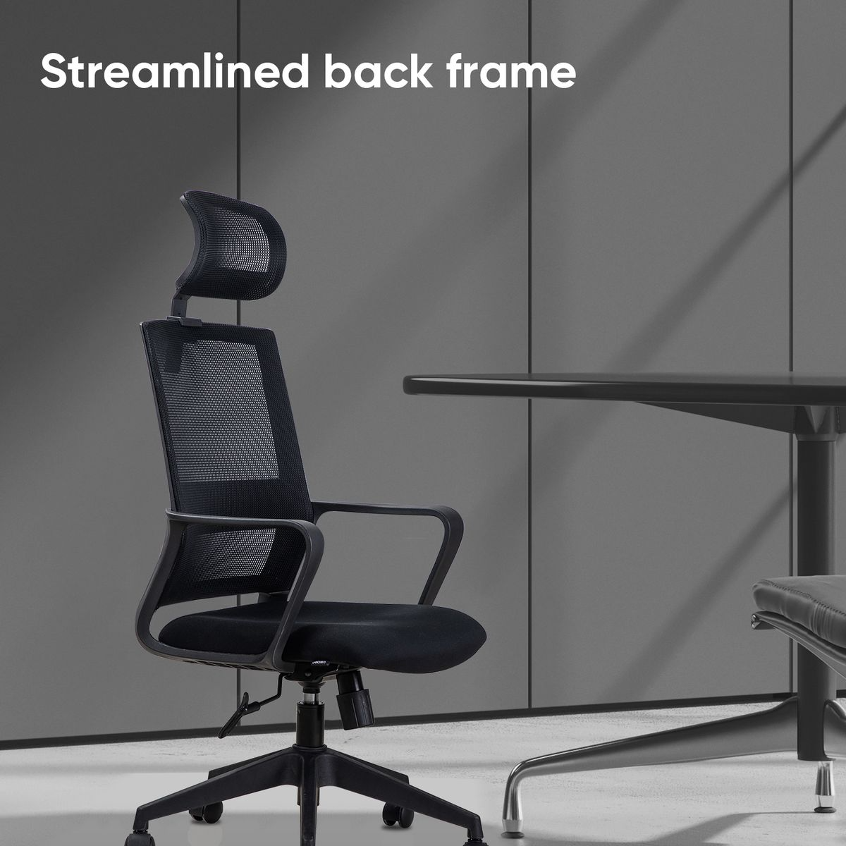 SMTE S-8610-T Ergonomic Swivel Mesh Office Desk Chair with Headrest & Tilt Function