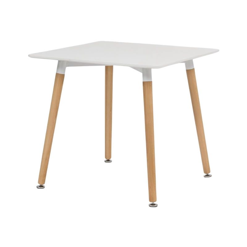 SMTE 83T Modern Square Dining Table with Solid Beech Wood Legs (80 × 80 × 75 cm)