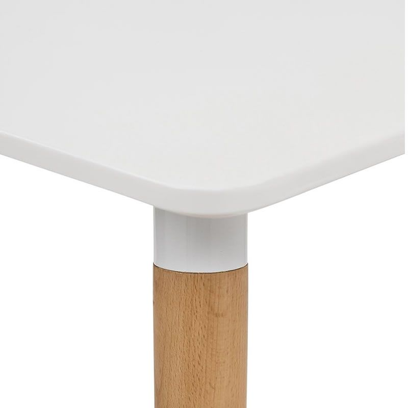 SMTE 83T Modern Square Dining Table with Solid Beech Wood Legs (80 × 80 × 75 cm)