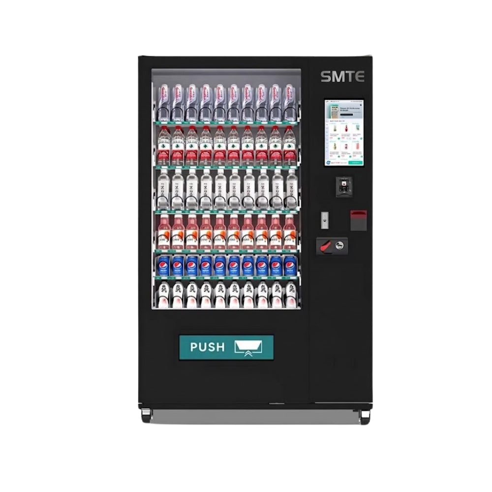 SMTE- Commercial Smart Vending Machine with 15.6″ Touchscreen – Cooling, Cash & Card Payment | Pre-Order