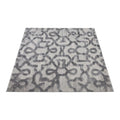 SMTE - Grey Geometric Rug - 200 x 290 cm Modern Area Carpet