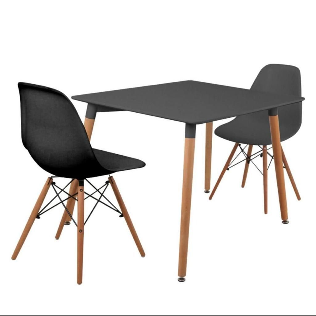 SMTE - 3 Piece Perla Square Table with 2 Chairs