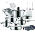 SMTE - IH- 21 Piece Stainless Steel Pot Set