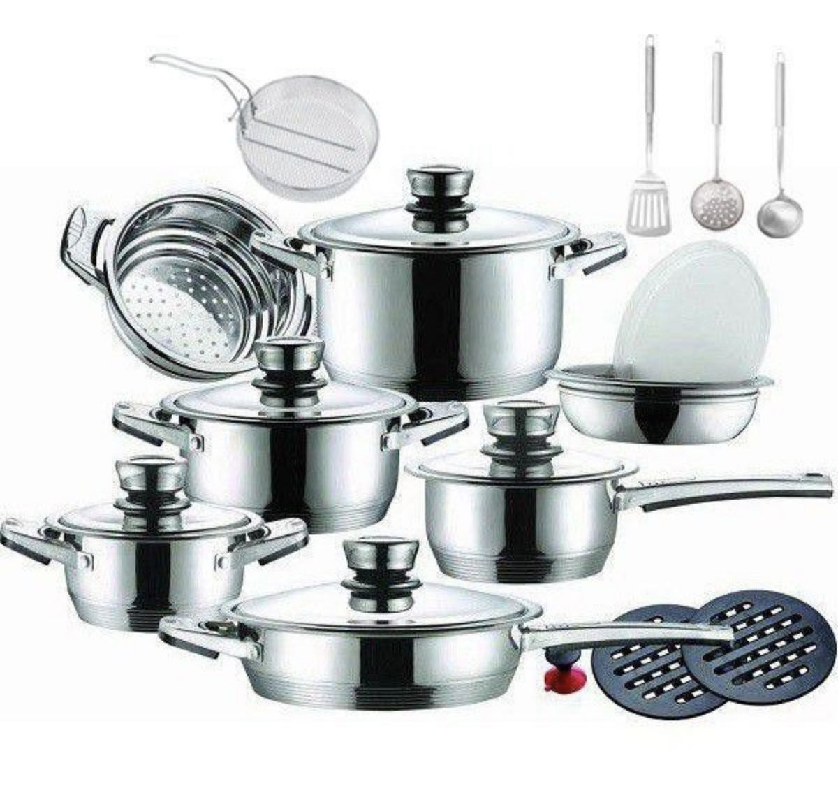 SMTE - IH- 21 Piece Stainless Steel Pot Set