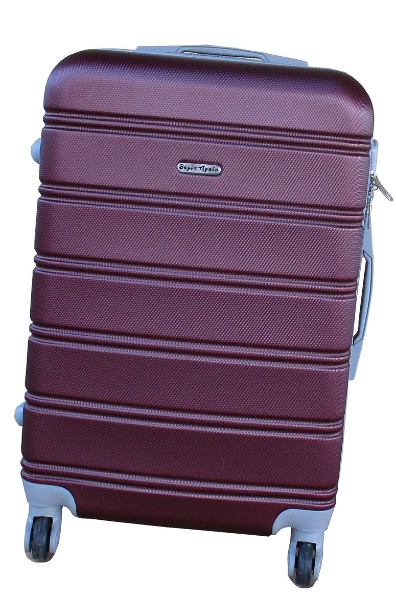 SMTE - 1 Piece Premium Travel Luggage Bag 22" - Dark Red