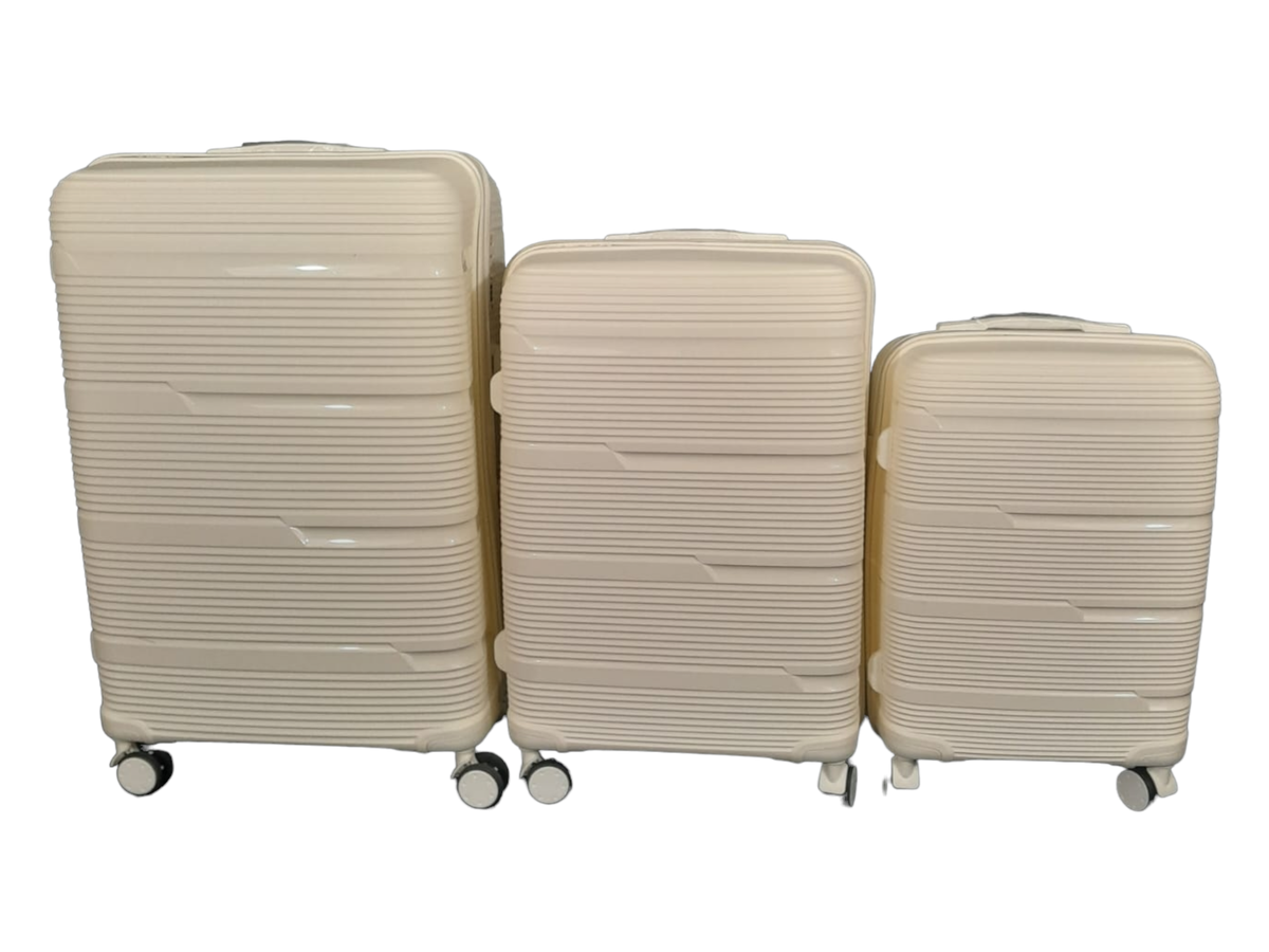 SMTE - Acesa Hard Shell Elite Suitcase Set 3 Piece - White
