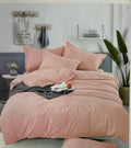 SMTE - 6 Piece Duvet Cover Set - Pink