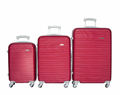 SMTE - Daska Hard Outer Shell Travel Luggage Set - 3 Piece - Red
