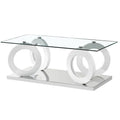 SMTE - Rectangle Clear Glass Coffee Table