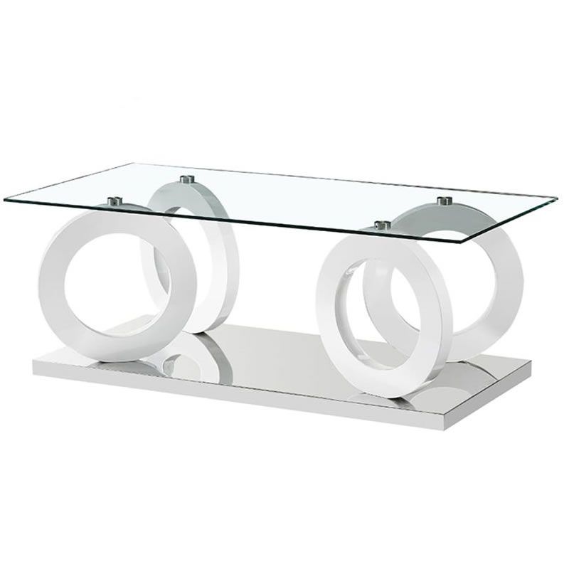 SMTE - Rectangle Clear Glass Coffee Table