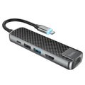 SMTE - 5in1 Hoco Type-C hub HDMI + USB3.0 + USB2.0 + RJ45 + PD HB23