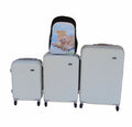 SMTE - School BackpackLeopard Print Front Panel, Black Trim & 3Piece Luggage Set
