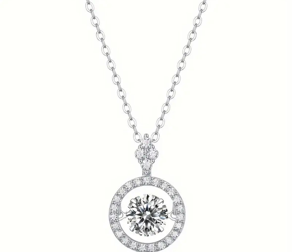 SMTE - 1ct 18K Gold Plated Moissanite Necklace