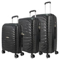 SMTE - 3 Piece High Quality Hard Shell Travel SuitcaseBlack
