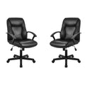 SMTE - Set of 2 Modern PU Leather Executive Office Chairs -4012-2