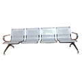 SMTE - Silver and black 4Seater Bench ChairModel SBL04