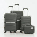 SMTE - Super Hard Shell Unbreakable Travel Luggage 4Pieces Suitcase SetGrey