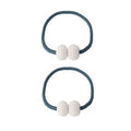 SMTE - 2 Set Curtain Magnetic Pearl Ties - Blue