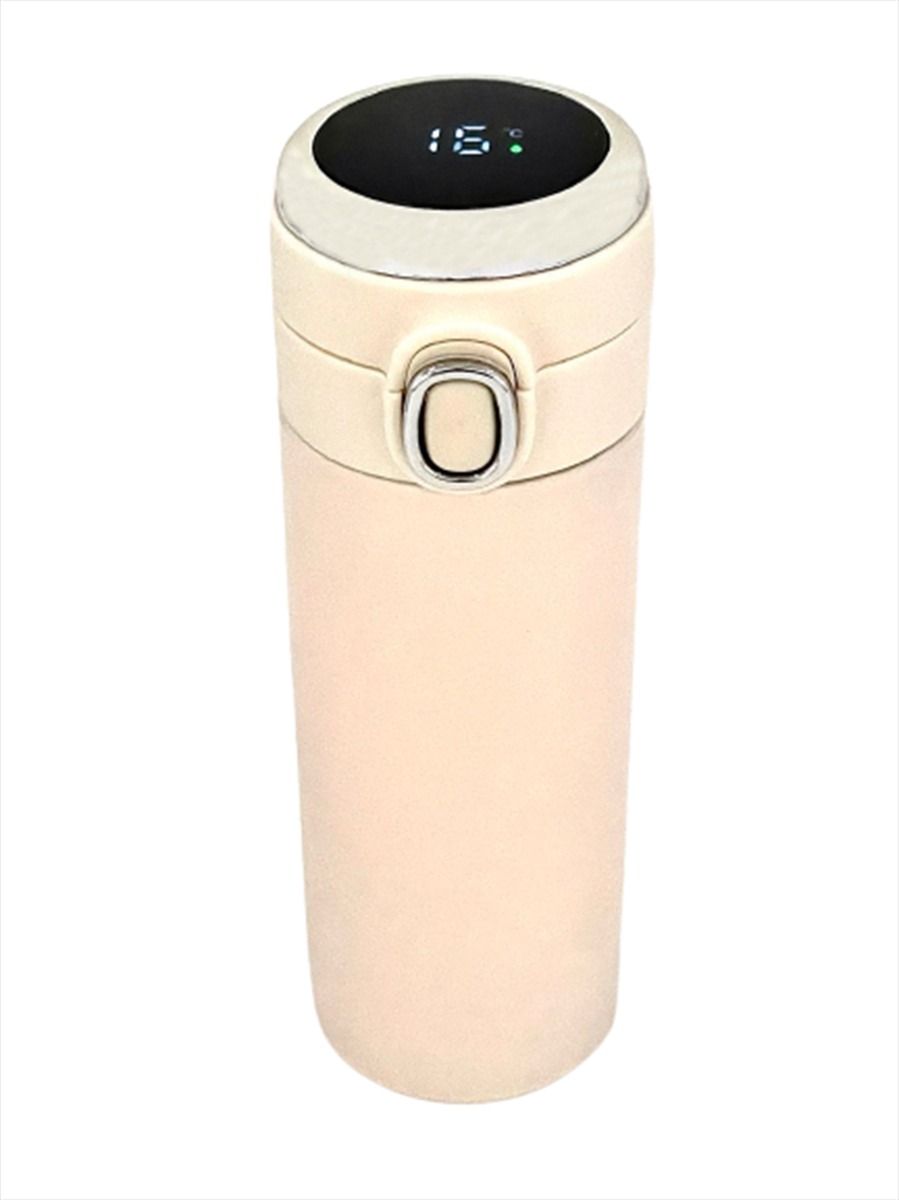 SMTE - LED Digital Smart Stainless Steel Vacuum Cup(Flask) - White