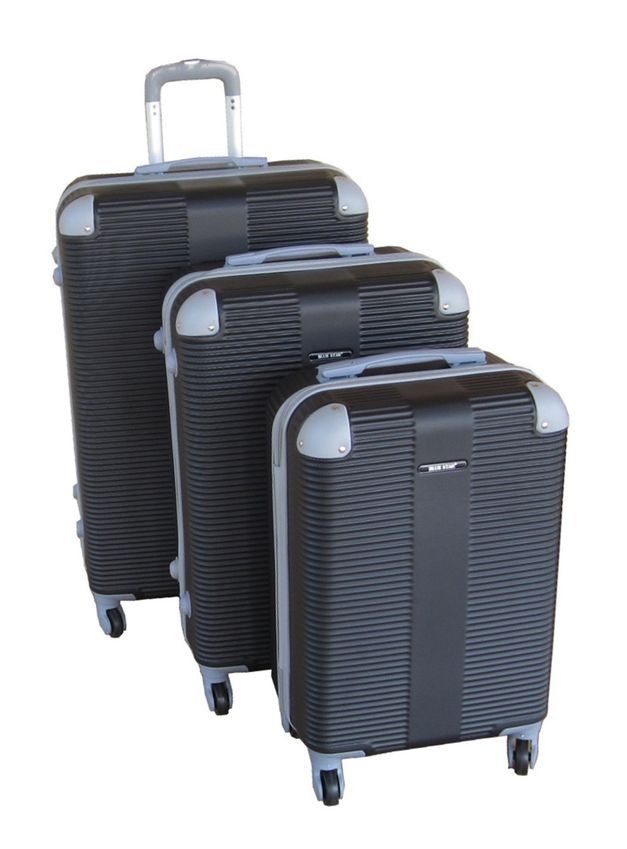 SMTE - ABS HardShell Spinner Luggage SetDurable, Nested StorageBlack3Piece