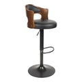 SMTE - Bar Stools / Kitchen Counter Breakfast Chairs With Wooden Back