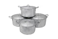 SMTE - Extra-Large Casserole 8 Piece Pure Aluminum Pot Set - Megna Set